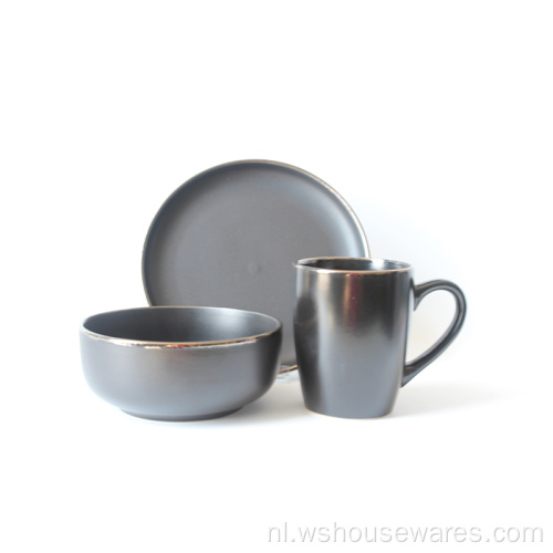 Stoneware keramische servies ronde plaat dinerset